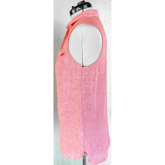JONES & CO | JONES NEW YORK Sleeveless Red Linen Tunic Top - Size M - NWT - Picture 7 of 15